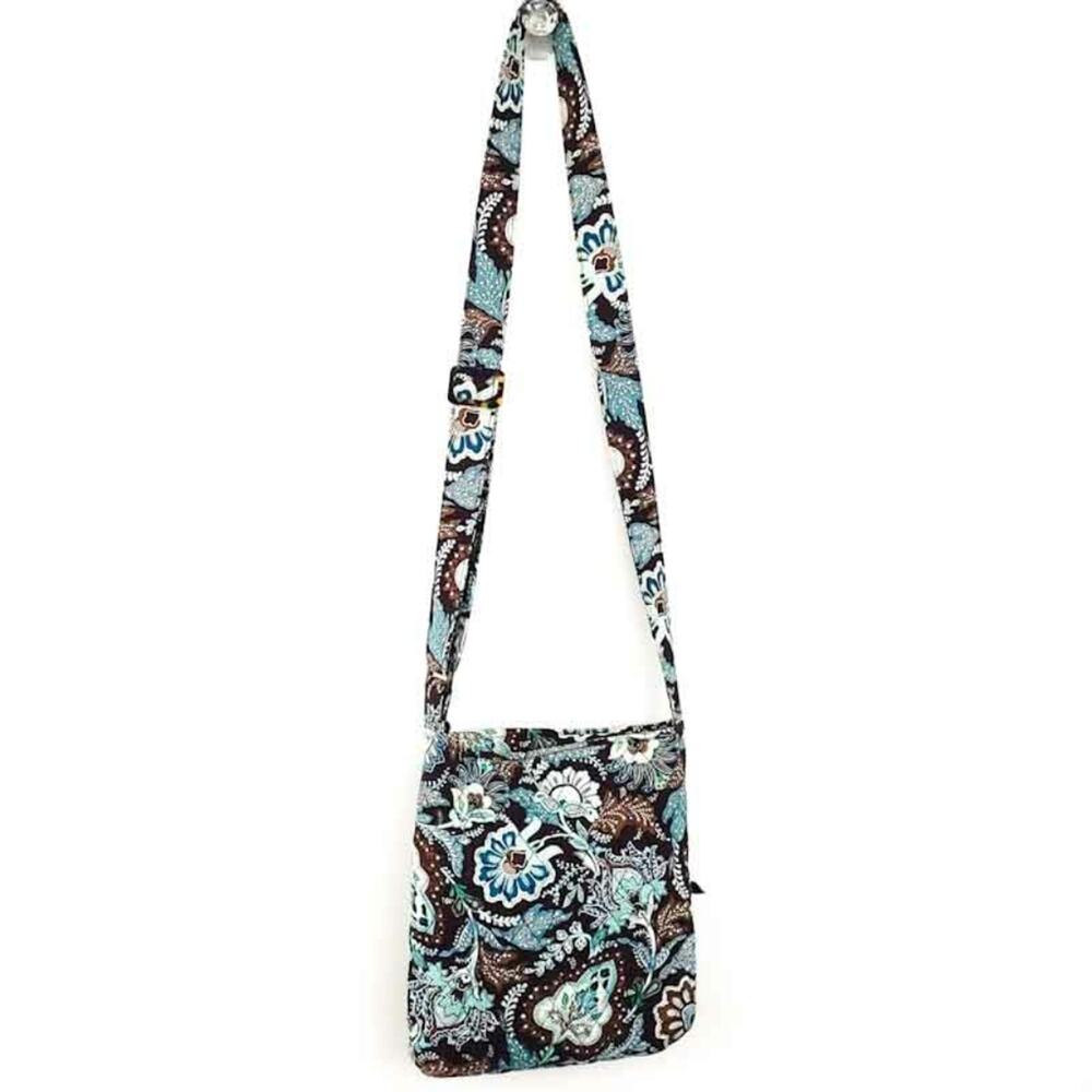 Vera Bradley Java Blue Crossbody Bag Purse Ret 2006, Discontinue Floral Paisley